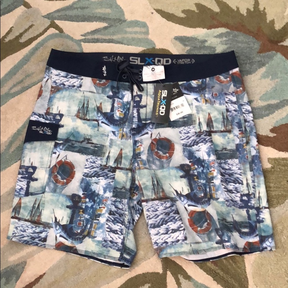 Salt Life SLX-QD Aqua Trunks Brand New